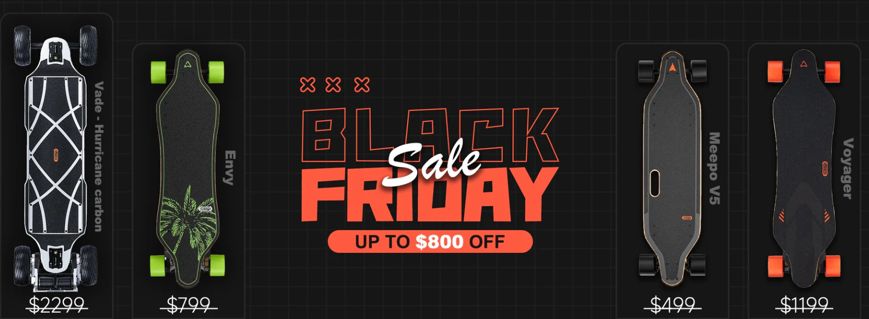 meepo electric skateboard black friday sale