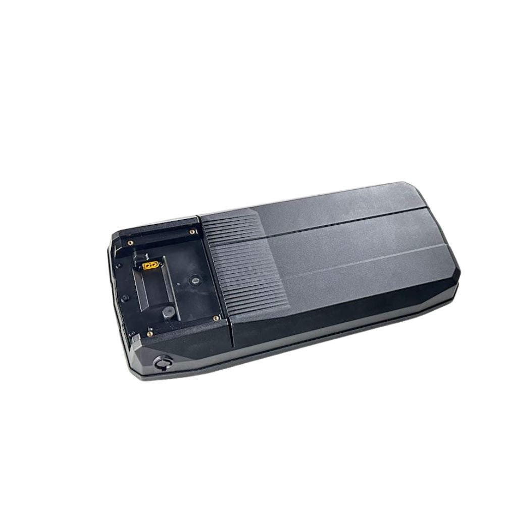 Top view of Meepo electric skateboard battery pack with specifications.