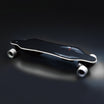 Meepo Voyager X skateboard on a dark background with sleek design and white wheels