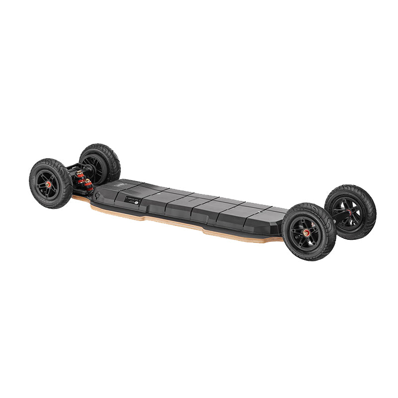 Meepo Hurricane Bamboo Pro skateboard chassis with off-road wheels